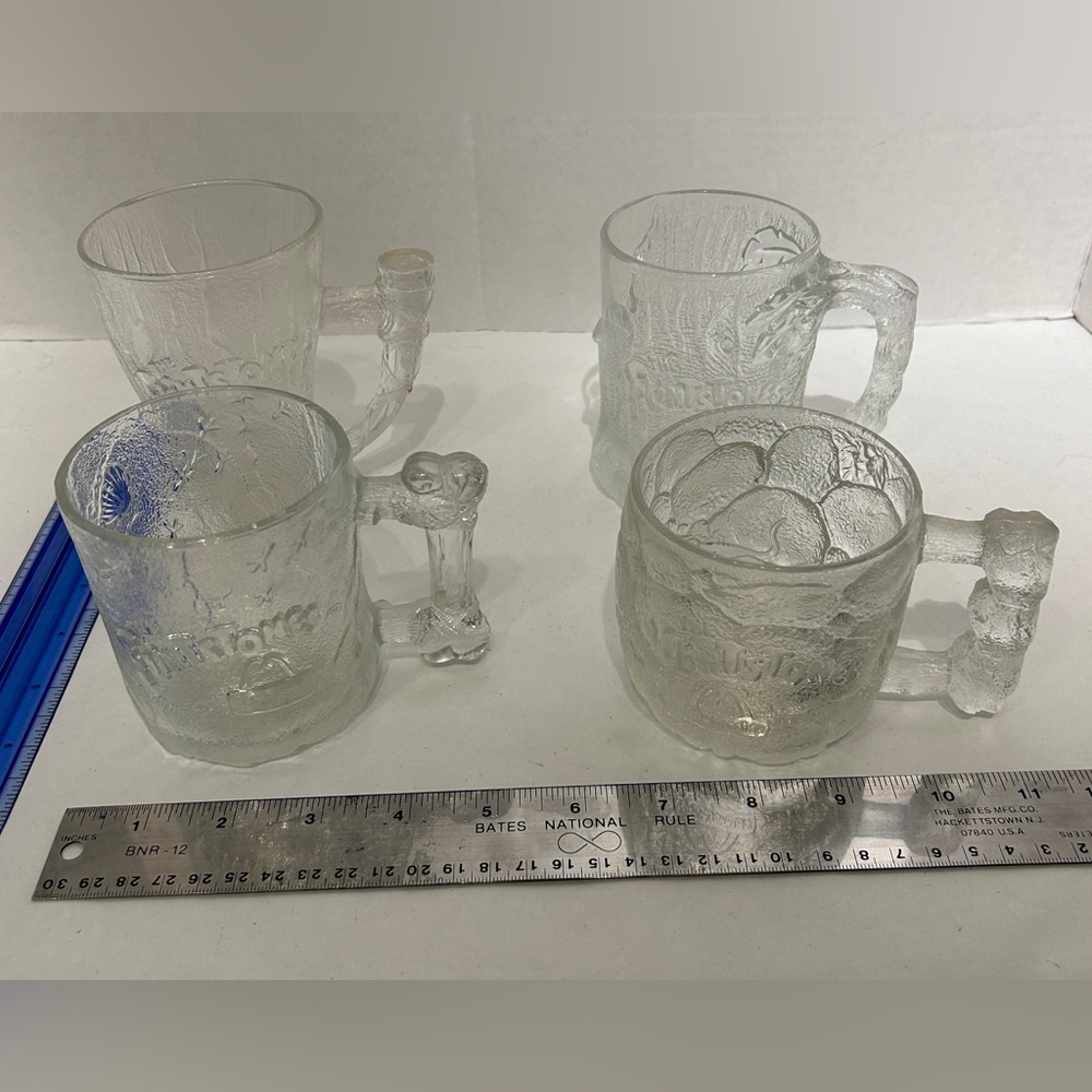 1993 Vintage McDonald’s Flintstones Glass Mugs